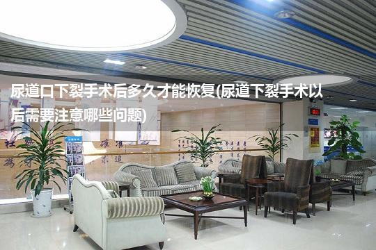 尿道口下裂手术后多久才能恢复(尿道下裂手术以后需要注意哪些问题)