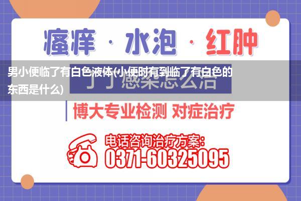 男小便临了有白色液体(小便时有到临了有白色的东西是什么)
