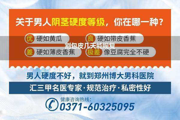 割包皮几天能规复