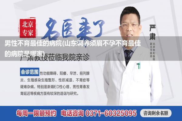 男性不育最佳的病院(山东调养须眉不孕不育最佳的病院是哪家)