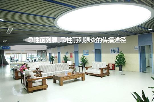 急性前列腺_急性前列腺炎的传播途径